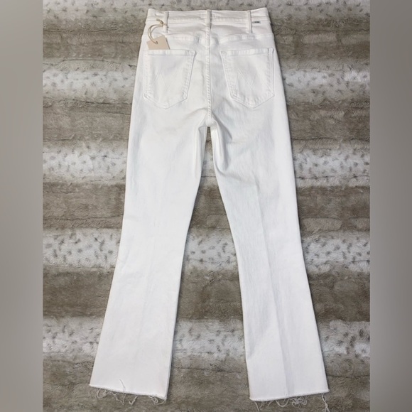 NWT MOTHER The Hustler High Waist Fray Hem Ankle Color:Fairest Of Them All - Picture 6 of 16